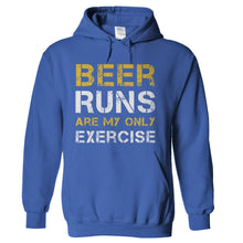 Load image into Gallery viewer, Beer Runs Are My Only Exercise - T Shirt - hoodie_royal_437faf47-d757-4799-8c3b-14806863eaa7