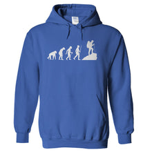 Load image into Gallery viewer, Evolution - Climber - T Shirt - hoodie_royal_a9a385df-0d67-4b3c-a4a5-326f0a75cba7