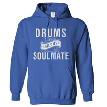 Load image into Gallery viewer, Drums Are My Soulmate - T Shirt - hoodie_royal_bd3bec06-55c9-4f5e-9fb9-d35d2ab91ca5