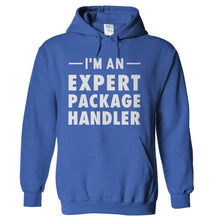 Load image into Gallery viewer, I'm An Expert Package Handler - T Shirt - hoodie_royalblue