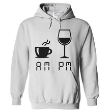 Load image into Gallery viewer, AM &amp; PM - T Shirt - hoodie_white_36ba9fd8-2ab7-432c-a962-3ba2d0be35e4