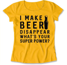 Load image into Gallery viewer, I Make Beer Disappear - T Shirt - i-make-beer-disappear-ladies-yellow