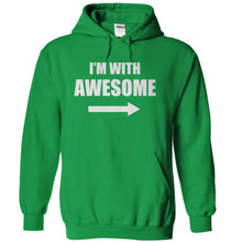 Load image into Gallery viewer, I'm With Awesome (Left) - T Shirt - kellygreen_4f4d0d1c-10b1-46ef-9f79-576c9c87af3f