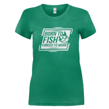 Load image into Gallery viewer, Born to Fish. Forced to Work - T Shirt - kellygreen_7ed5082d-7c4c-4f13-b2e0-7a2062c64e01
