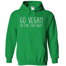 Load image into Gallery viewer, Go Vegan (Go Far, Far Away) - T Shirt - kellygreen_d13388b3-4891-44d6-be5d-39bdcf770237