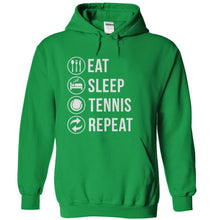 Load image into Gallery viewer, Eat Sleep Tennis Repeat - T Shirt - kellygreen_d42d3896-55c3-454f-86ac-fe796e6c50be