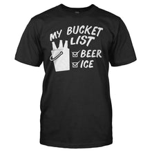 Load image into Gallery viewer, Bucket List - Beer and Ice - T Shirt - men_black_1104aa79-eaad-41dd-83ba-7ea0a9ceaf09