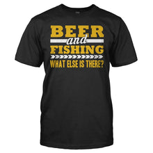 Load image into Gallery viewer, Beer &amp; Fishing. What Else Is There? - T Shirt - men_black_13cfab80-9db7-487f-b061-b8ed8752b279