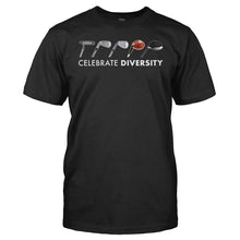 Load image into Gallery viewer, Celebrate Diversity - Golf Clubs - T Shirt - men_black_19bbe765-4be2-4ce4-92be-af0d14ed8ea4
