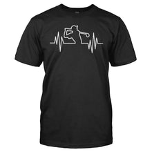 Load image into Gallery viewer, Golf Heartbeat - T Shirt - men_black_2d8960d3-36e4-48b5-b511-7f682146106f