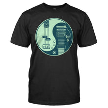 Load image into Gallery viewer, Bass &amp; Guitar Yin Yang - T Shirt - men_black_312b0f21-925a-490f-aba0-eef812439a1c