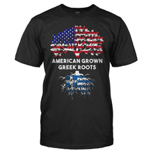 Load image into Gallery viewer, American Grown Greek Roots - T Shirt - men_black_36a6c147-5437-48cc-9518-f748d744d027