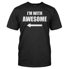 Load image into Gallery viewer, I'm With Awesome (Right) - T Shirt - men_black_38e7aa19-b14e-46ad-9810-6bee52bb9402