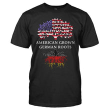 Load image into Gallery viewer, American Grown, German Roots - T Shirt - men_black_45eb6eb2-d122-4ad2-af3c-794885464f98