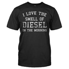 Load image into Gallery viewer, I Love The Smell Of Diesel In The Morning - T Shirt - men_black_460f9304-bb77-4f8b-b684-b2153942a82e