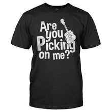 Load image into Gallery viewer, Are You Picking On Me - Acoustic Guitar - T Shirt - men_black_47d6089e-3a28-43e8-9020-348d33eb8017