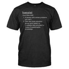 Load image into Gallery viewer, Bassist Definition - T Shirt - men_black_5312d5aa-9bc0-47cf-9ad1-26b52ca59908