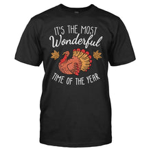 Load image into Gallery viewer, It's The Most Wonderful Time Of The Year - Thanksgiving - T Shirt - men_black_5aadfe2f-8a32-45dc-b9f6-b3484ea1c40a