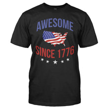 Load image into Gallery viewer, Awesome Since 1776 - T Shirt - men_black_618c9d8c-6eb4-4c6d-9f91-68e16e5344a1