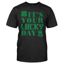 Load image into Gallery viewer, It's Your Lucky Day - T Shirt - men_black_820d263b-afdd-40aa-b02e-46d12e7e05a4