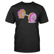 Load image into Gallery viewer, Donut Barbell - T Shirt - men_black_a6a8db07-aec9-4487-8d4c-cc93c47fdd04