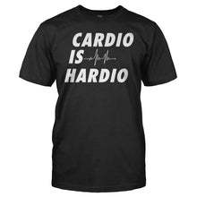 Load image into Gallery viewer, Cardio Is Hardio - T Shirt - men_black_a86d1a7f-6060-4ddc-b99f-73dae6af2037