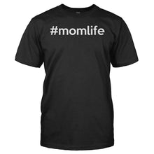 Load image into Gallery viewer, #momlife - T Shirt - men_black_b9412f56-1d60-402d-8a78-69ad4e178c8f