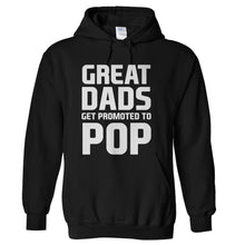 Load image into Gallery viewer, Great Dads Get Promoted To Pop - T Shirt - men_black_bcfacfb6-db01-4877-b661-271c47e05aee