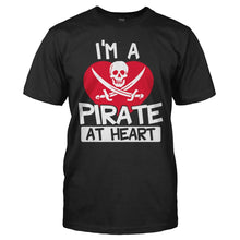 Load image into Gallery viewer, I'm a Pirate At Heart - T Shirt - men_black_cb49395a-af80-48e5-ba42-610f36262866