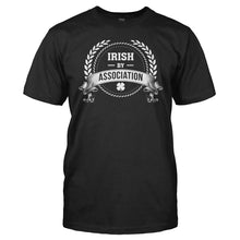 Load image into Gallery viewer, Irish By Association - T Shirt - men_black_d2484462-33e8-42ac-b97b-2ba4cc9238db