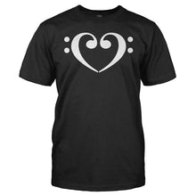 Load image into Gallery viewer, Bass Heart - T Shirt - men_black_df79d4d9-4cec-4bd0-8095-f42f35bccc59