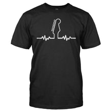 Load image into Gallery viewer, Electric Guitar Heartbeat - T Shirt - men_black_e39efdf5-c8df-4cf5-9ef6-120b25e4ddc0
