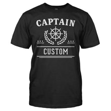 Load image into Gallery viewer, Captain (Custom) - Personalized - T Shirt - men_black_e76264dc-b3ca-4fbd-bd55-7d09df4f52f3
