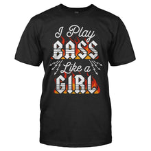 Load image into Gallery viewer, I Play Bass Like A Girl - T Shirt - men_black_eefc399b-9673-468c-89c7-77cea9d26312