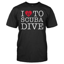 Load image into Gallery viewer, I Love To Scuba Dive - T Shirt - men_black_f7add8f0-dcc2-46ac-8257-a88151fd18dd
