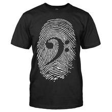 Load image into Gallery viewer, Bass Thumbprint - T Shirt - men_black_f7df817e-f2e9-44dc-9802-871a50578633