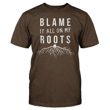 Load image into Gallery viewer, Blame It All On My Roots - T Shirt - men_brown_3f05da93-3324-40a1-848c-3261c2d629cb