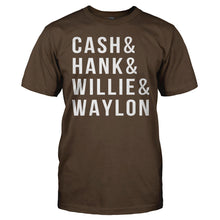 Load image into Gallery viewer, Cash&amp;Hank&amp;Willie&amp;Waylon - T Shirt - men_brown_6b2ff9d0-bd31-4336-9a31-af57be8163c0
