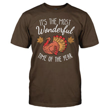 Load image into Gallery viewer, It's The Most Wonderful Time Of The Year - Thanksgiving - T Shirt - men_brown_ddffd7ff-9ba6-4dea-a742-5d8fc33160f4