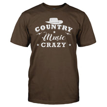 Load image into Gallery viewer, Country Music Crazy - T Shirt - men_brown_e9ea6b82-6c3e-45a1-b243-15729f7cbd6e