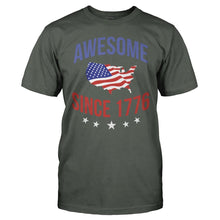 Load image into Gallery viewer, Awesome Since 1776 - T Shirt - men_charcoal_020ac163-bc1d-4d19-b4cf-e99d5e563861
