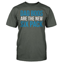 Load image into Gallery viewer, Dad Bods Are The New Six Pack - T Shirt - men_charcoal_3a64f883-110a-4ce5-8dc4-6a19aab6f221