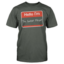 Load image into Gallery viewer, Hello I'm The Guitar Player - T Shirt - men_charcoal_a2fc7467-544f-4b84-ad32-8c9059513060