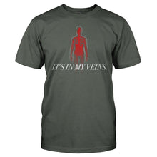 Load image into Gallery viewer, It's In My Veins - Guitar - T Shirt - men_charcoal_c957d26c-cc4e-4279-b98c-774421e95e2d