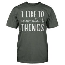 Load image into Gallery viewer, I Like To Wine About Things - T Shirt - men_charcoal_da33d764-1ade-47f8-906f-89812ea4dee2