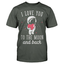 Load image into Gallery viewer, I Love You To The Moon And Back - T Shirt - men_charcoal_ff85b7f9-4da4-477a-b5b2-ff81464ad7f5