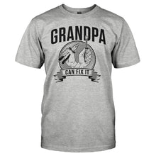 Load image into Gallery viewer, Grandpa Can Fix It - T Shirt - men_heathergrey_00601eb2-e29a-40ac-a250-1652d956421c