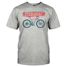 Load image into Gallery viewer, Cycologist - T Shirt - men_heathergrey_3f859317-65c9-4d1c-a245-0982234f5e5a