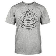 Load image into Gallery viewer, In Pizza We Trust - T Shirt - men_heathergrey_669b89e1-d1b4-48a1-9aeb-bebe98801a24