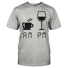 Load image into Gallery viewer, AM &amp; PM - T Shirt - men_heathergrey_85b0f447-a38b-4e9f-aaeb-9457954e3b7b